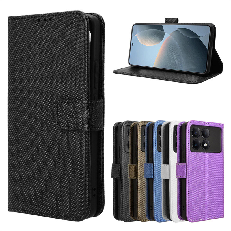 Wallet Flip Cover for Xiaomi Redmi K70/K70 Pro,Mi Poco X6 Pro Leather PU Phone Case Shockproof Durable Retro Case