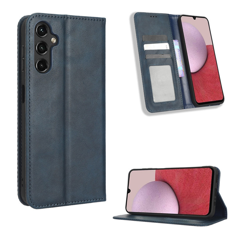 Wallet Flip Cover for Samsung Galaxy A24 A25 A55 A35 A15 Leather PU Phone Case Shockproof Durable Retro Case