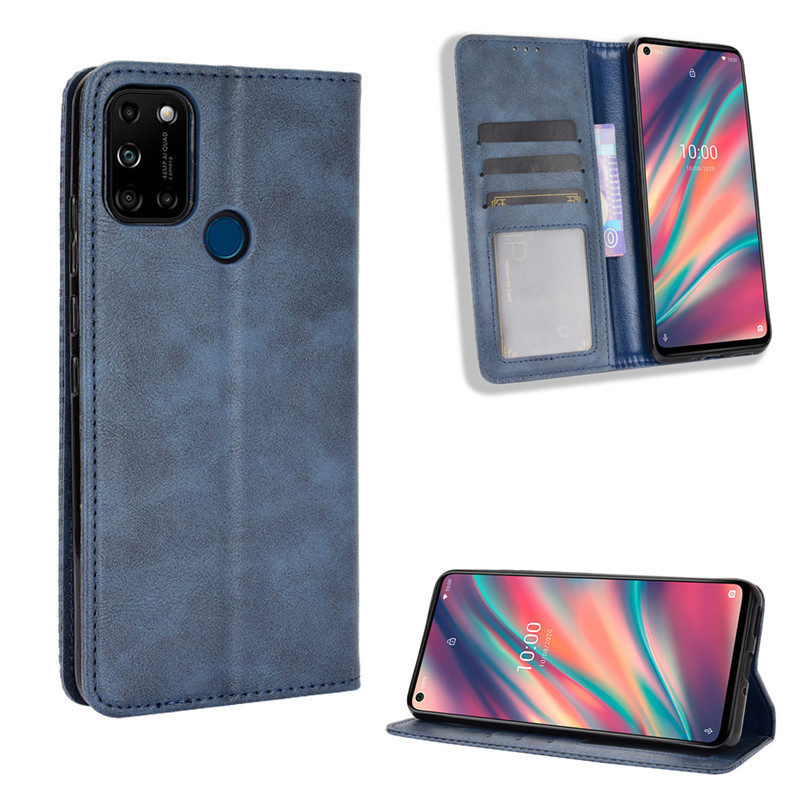 Wallet Flip Cover for Wiko View 5/View 5 Plus Leather PU Phone Case Shockproof Durable Retro Case