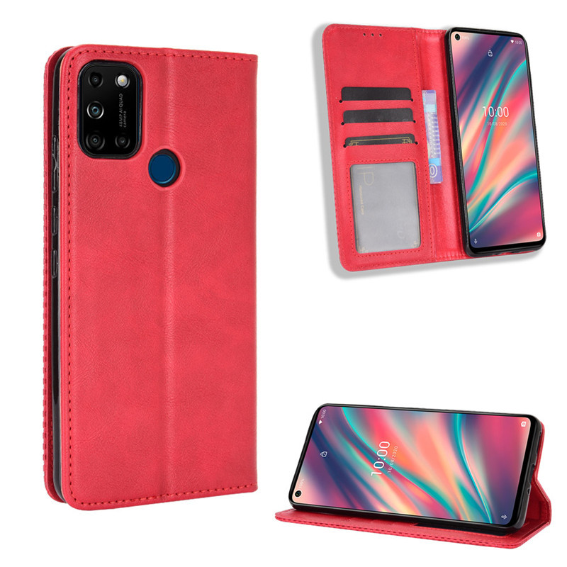 Wallet Flip Cover for Wiko View 5/View 5 Plus Leather PU Phone Case Shockproof Durable Retro Case