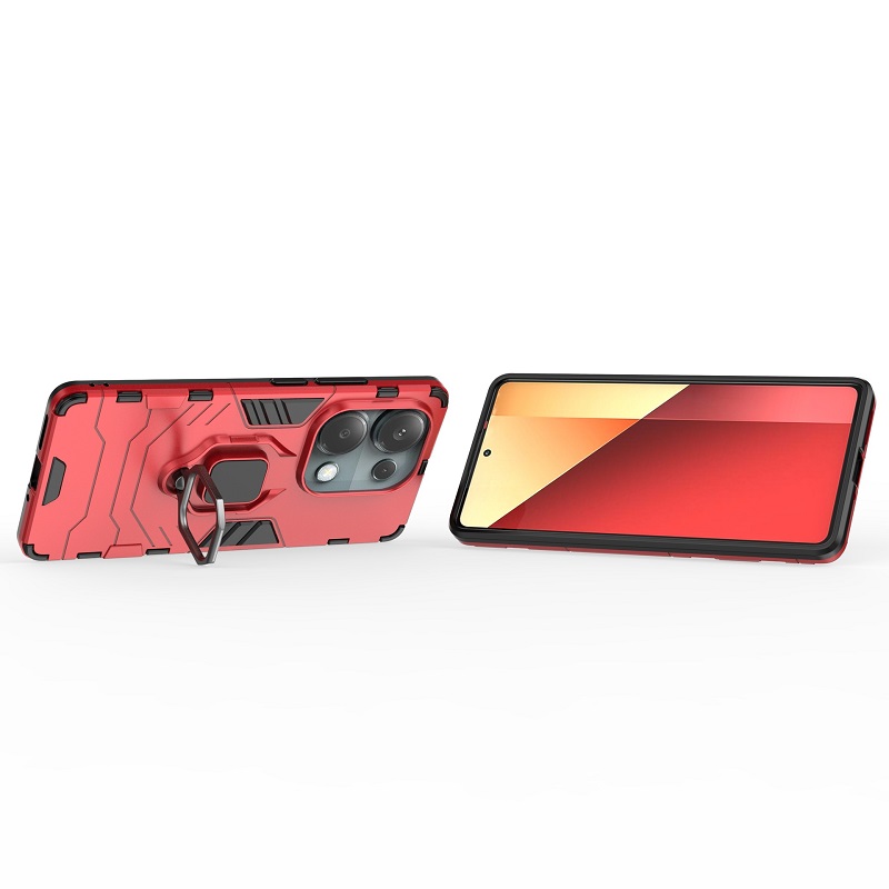 Phone Case for Xiaomi Redmi Note 13 Pro 4G / Poco M6 Pro 4G Cover [Drop-protection] with Car Magnetic Ring Holder