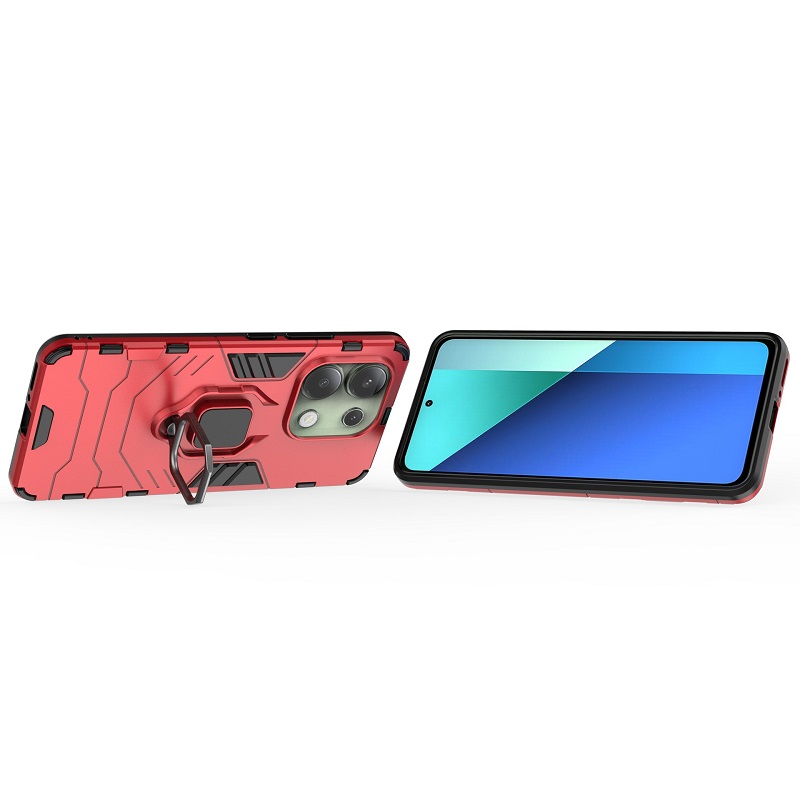 Phone Case for Xiaomi Redmi Note 13 4G Cover [Drop-protection] with Car Magnetic Ring Holder