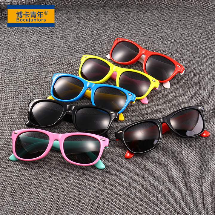 Kid&apos;s Sunglasses 3-12 years Silicone fashionable anti-radiation polarized sunglasses baby glasses