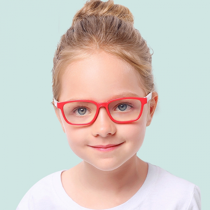 Transparent Computer Glasses Frame Children Anti Blue Light Round Eyewear Blocking Glasses