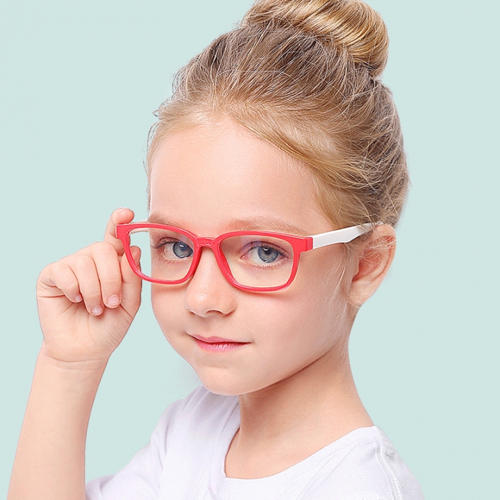 Transparent Computer Glasses Frame Children Anti Blue Light Round Eyewear Blocking Glasses