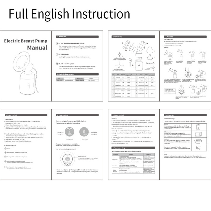 Multidimensional massage Electric breast pump