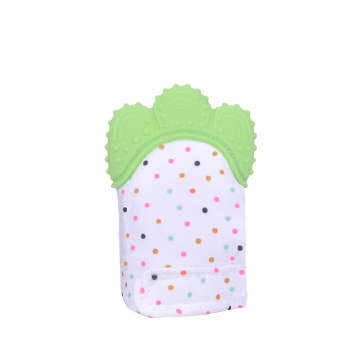 Baby Silicone Mitts Teething Mitten Glove Sound Teether Newborn Chewable Nursing Mittens