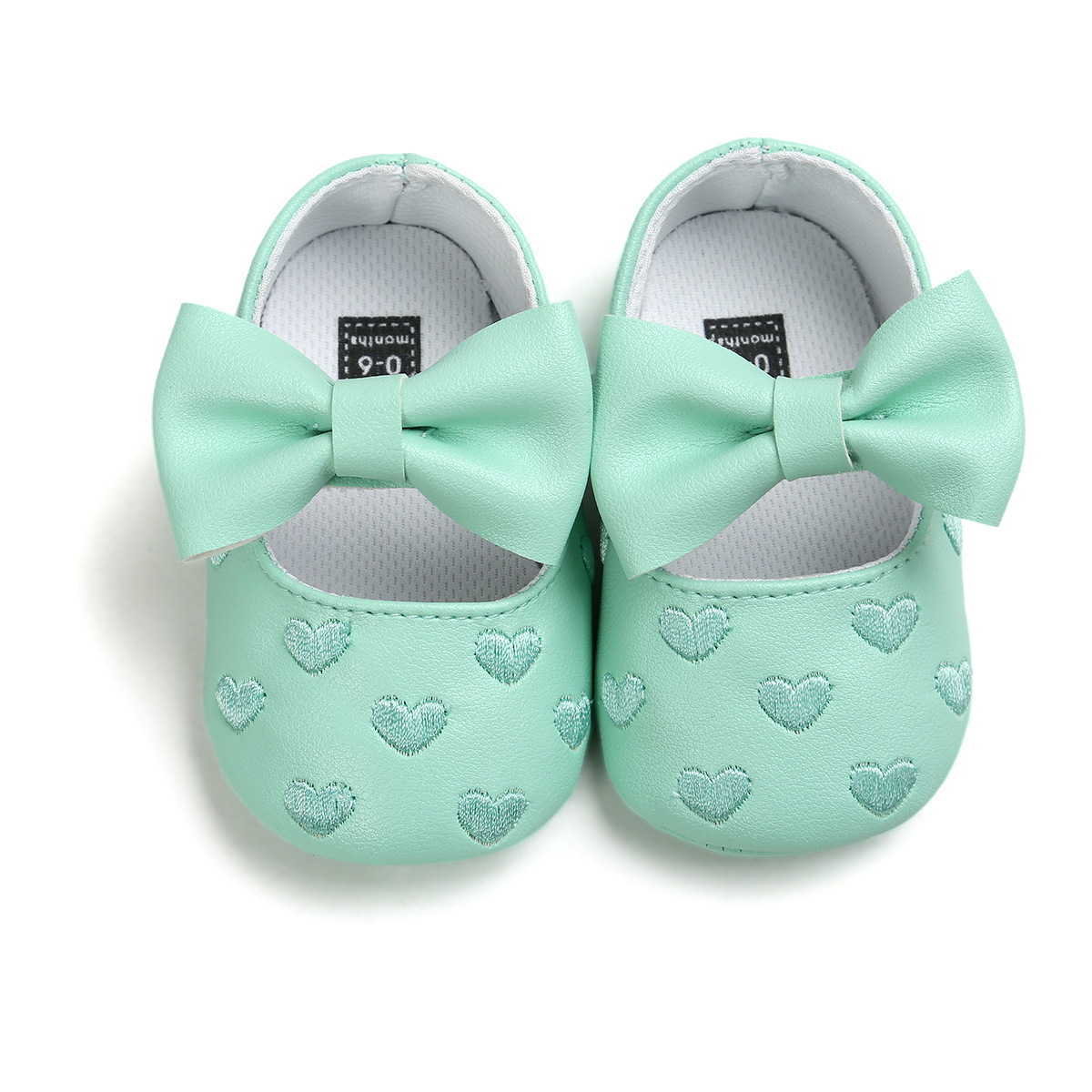 A pair of Baby shoes PU Leather Baby Girl Baby Bow Fringe Soft Soled Non-slip Footwear Crib Shoes