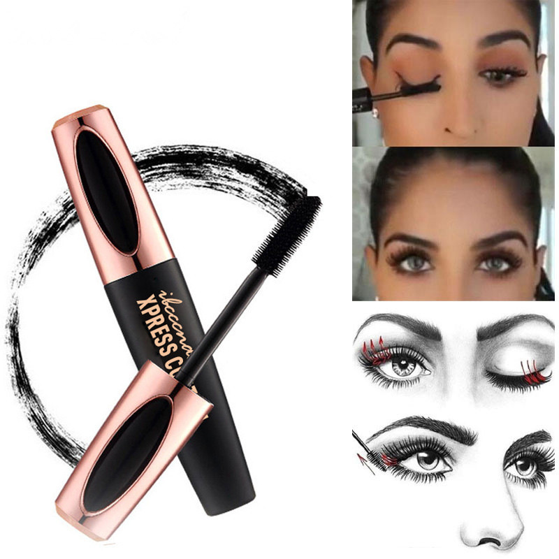 5pcs Mascara New Long Curling Makeup Eyelash Black Waterproof Fiber Mascara Eye Lashes Moisturizer
