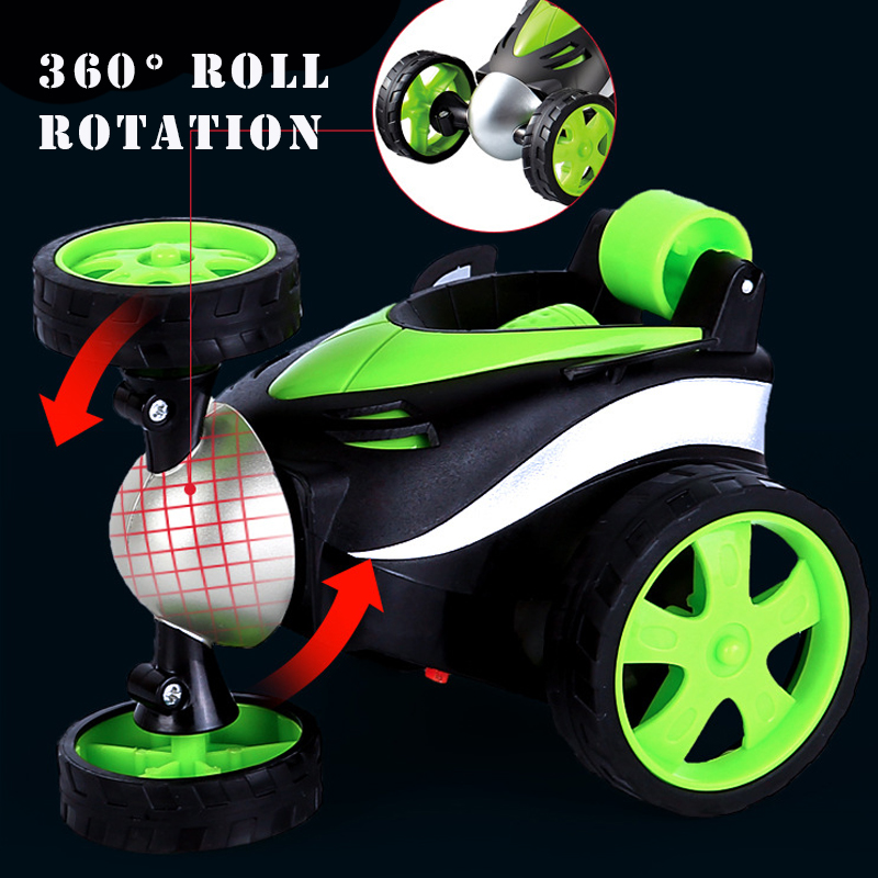Wireless Remote Control Car Rolling Rotating Tumbling Stunt Automatic Car Toy Gifts For Children
