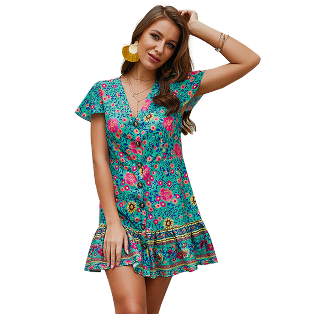 Fashion Elegant Women Sexy Glitter Deep V Neck Print Party Dress Formal Long Dress Sexy Clubwear