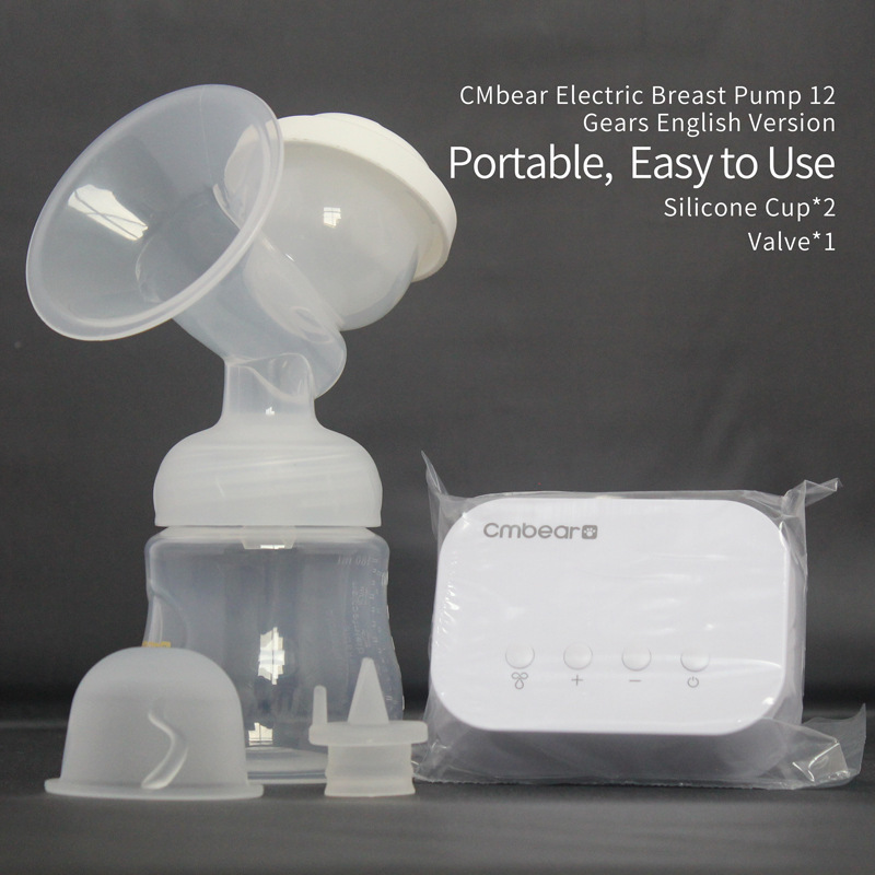Single Electric Breast Pump With Milk Bottle Infant USB free Powerful Baby Breast Feeding Equipment