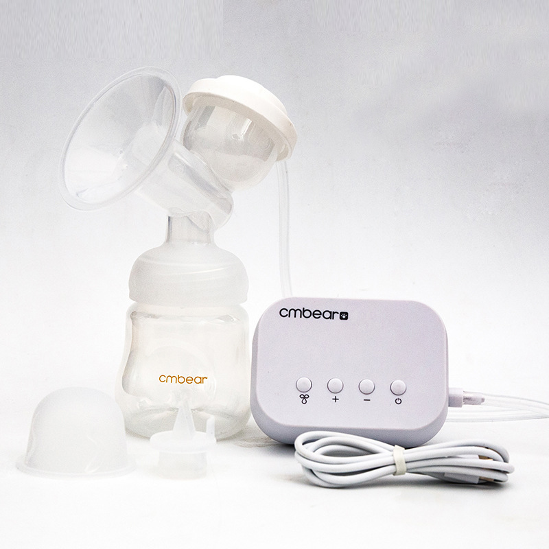 Single Electric Breast Pump With Milk Bottle Infant USB free Powerful Baby Breast Feeding Equipment
