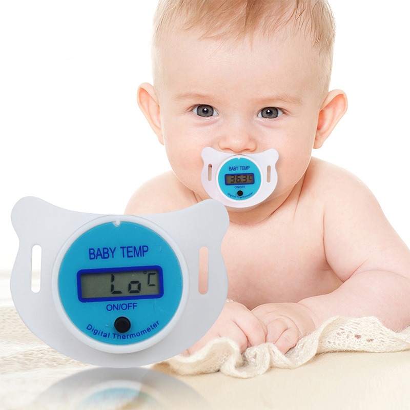 Baby Nipple Thermometer Medical Silicone Pacifier LCD Digital Children&apos;s Thermometer Health Safety