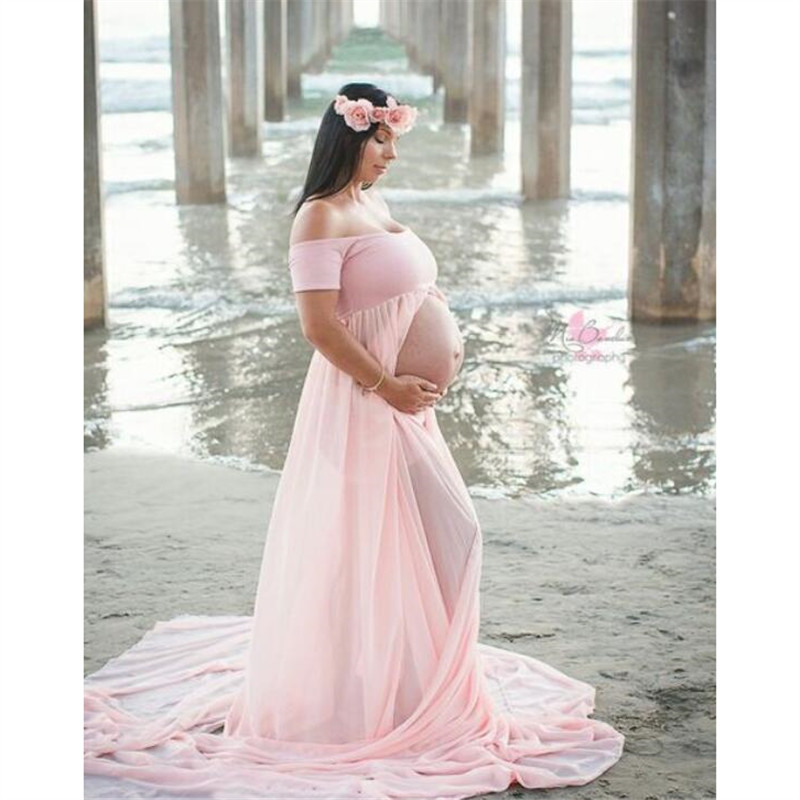 Special props for photography of long skirts for pregnant women Chiffon fashion dresses