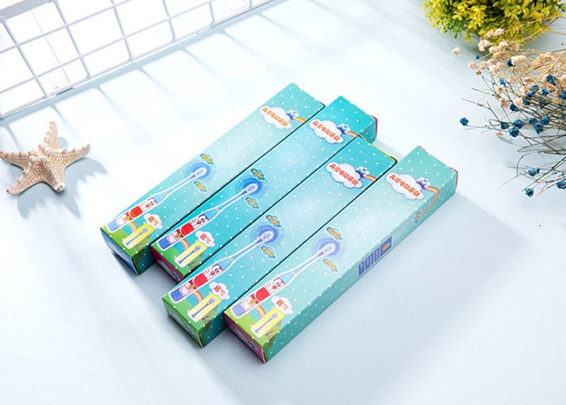 Children aged 3-12 Years Cartoon Electric Toothbrush Oral Hygiene Teeth Care Tooth Battery Power Ultrasonic vibrating toothbrush Work with AA batteries touch-tone Cartoon pattern 60g