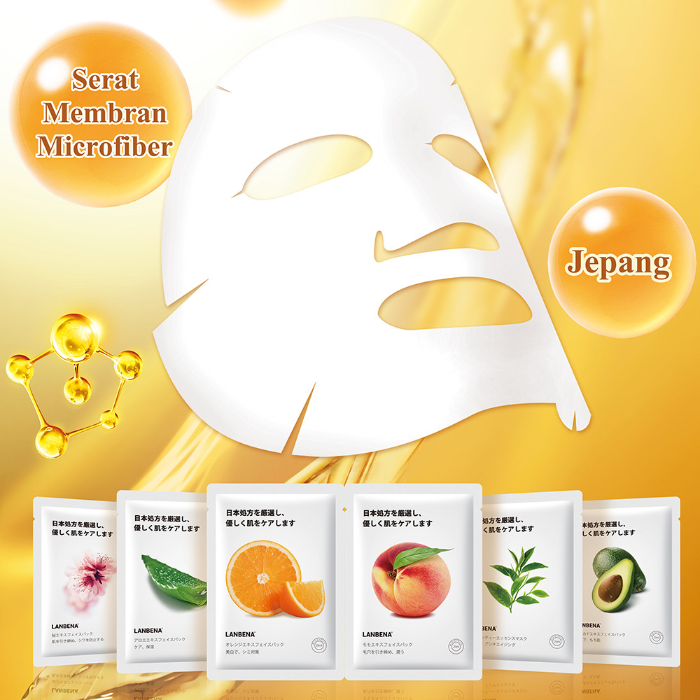 5 pcs Liquid Fruit Facial Mask Moisturizing Hydrating Anti-Aging Depth Replenishment Skin Care