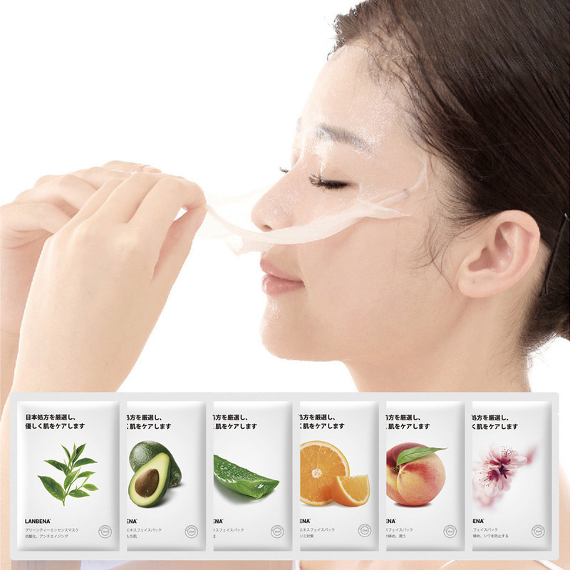 5 pcs Liquid Fruit Facial Mask Moisturizing Hydrating Anti-Aging Depth Replenishment Skin Care