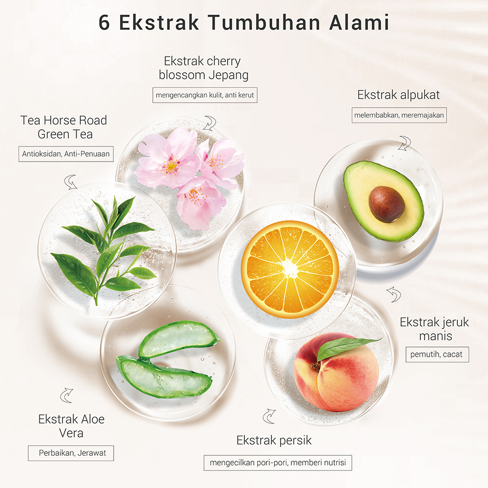 5 pcs Liquid Fruit Facial Mask Moisturizing Hydrating Anti-Aging Depth Replenishment Skin Care
