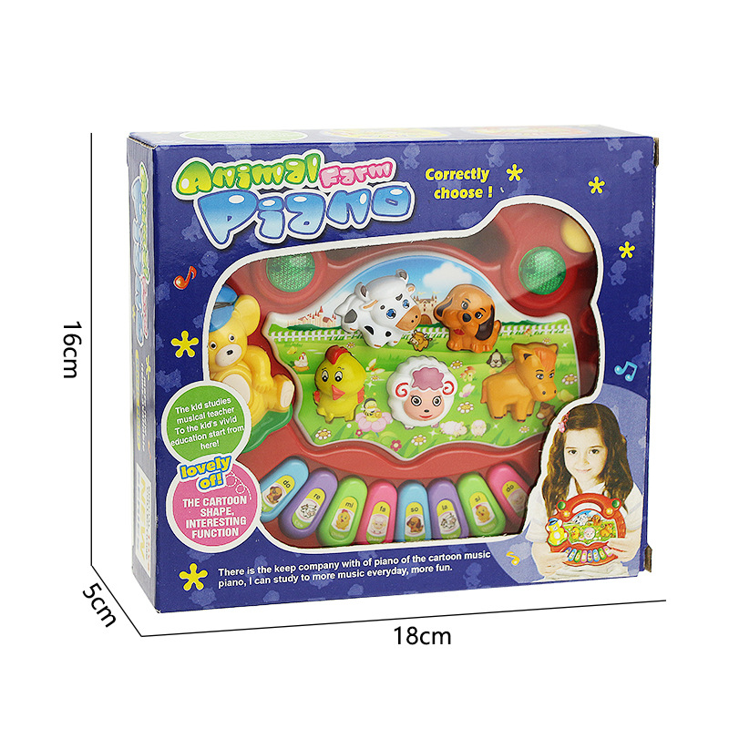 Educational toy electronic piano early education children learn cartoon music toy red 17*15*5cm