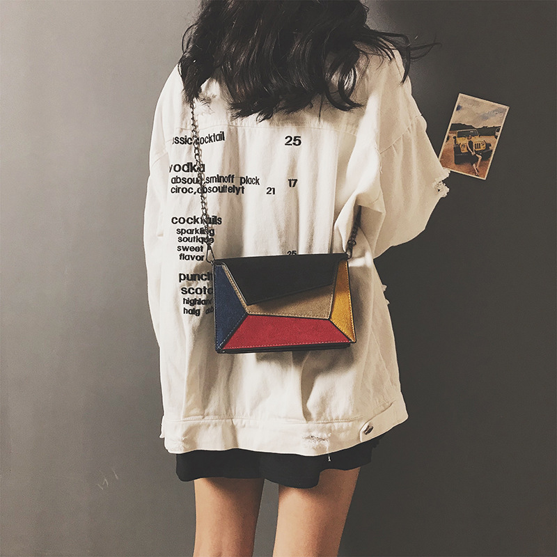 Retro Matte Patchwork Crossbody Bags for Women Messenger Bags Chain Strap Shoulder Bag handbags 2024 new Kenya hot selling color contrast frosted small square bag fashion single shoulder crossbody bag