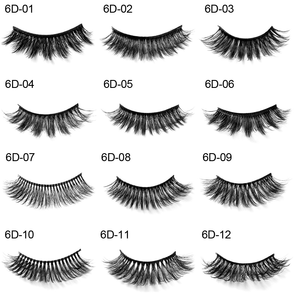 Wholesale Eyelashes 20Pairs 6D Mink Lashes Natural False Eyelashes Hand Made Makeup Eye Lashes