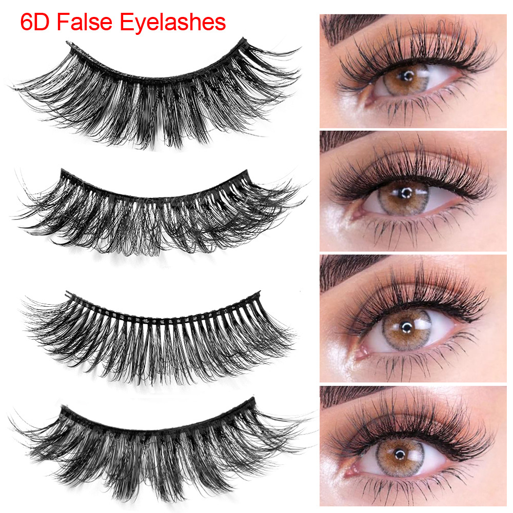 Wholesale Eyelashes 20Pairs 6D Mink Lashes Natural False Eyelashes Hand Made Makeup Eye Lashes