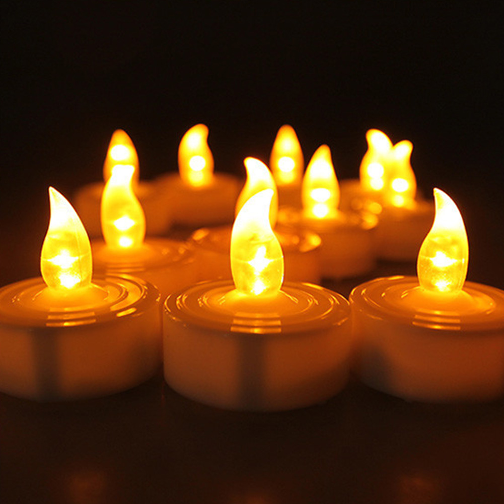 24Pcs Creative LED Candle Multicolor Lamp Simulation Color Flame Tea Light Home Party Decor