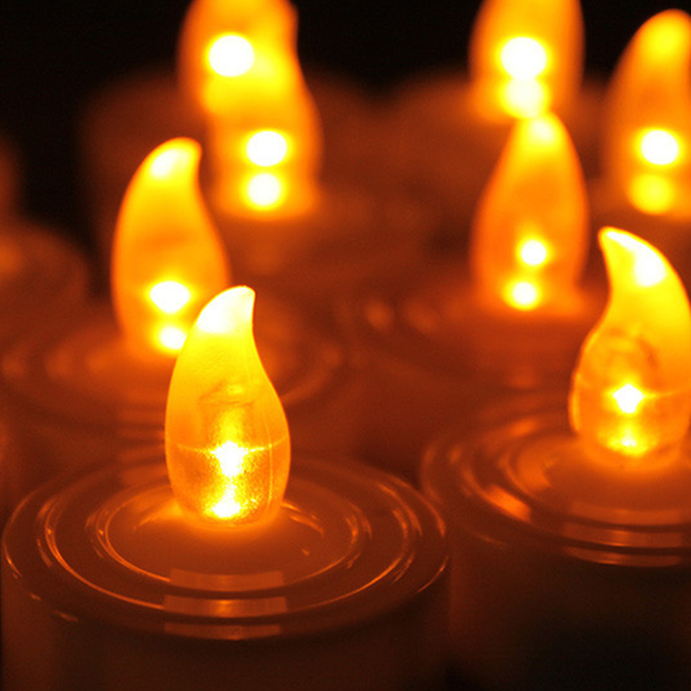 24Pcs Creative LED Candle Multicolor Lamp Simulation Color Flame Tea Light Home Party Decor