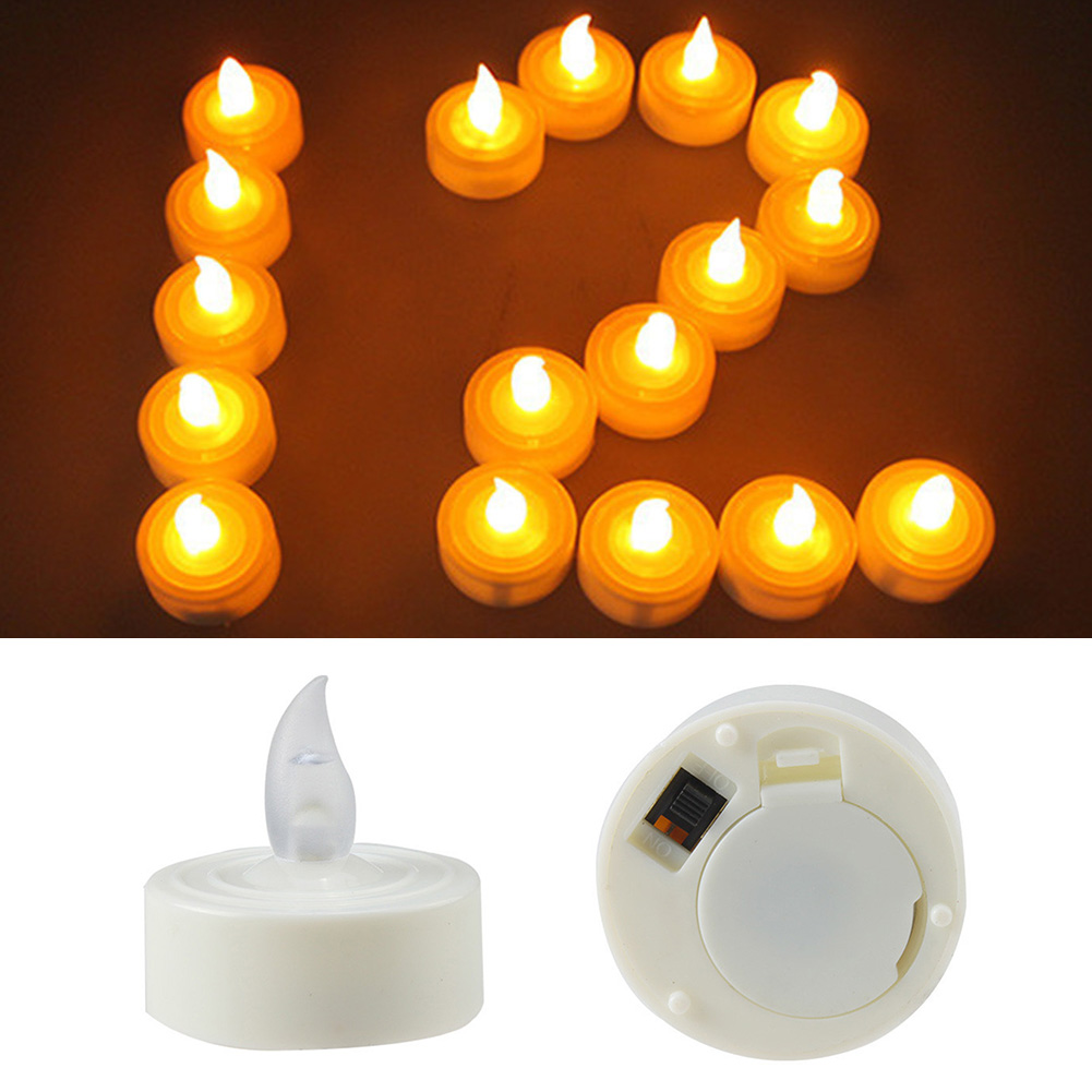 24Pcs Creative LED Candle Multicolor Lamp Simulation Color Flame Tea Light Home Party Decor