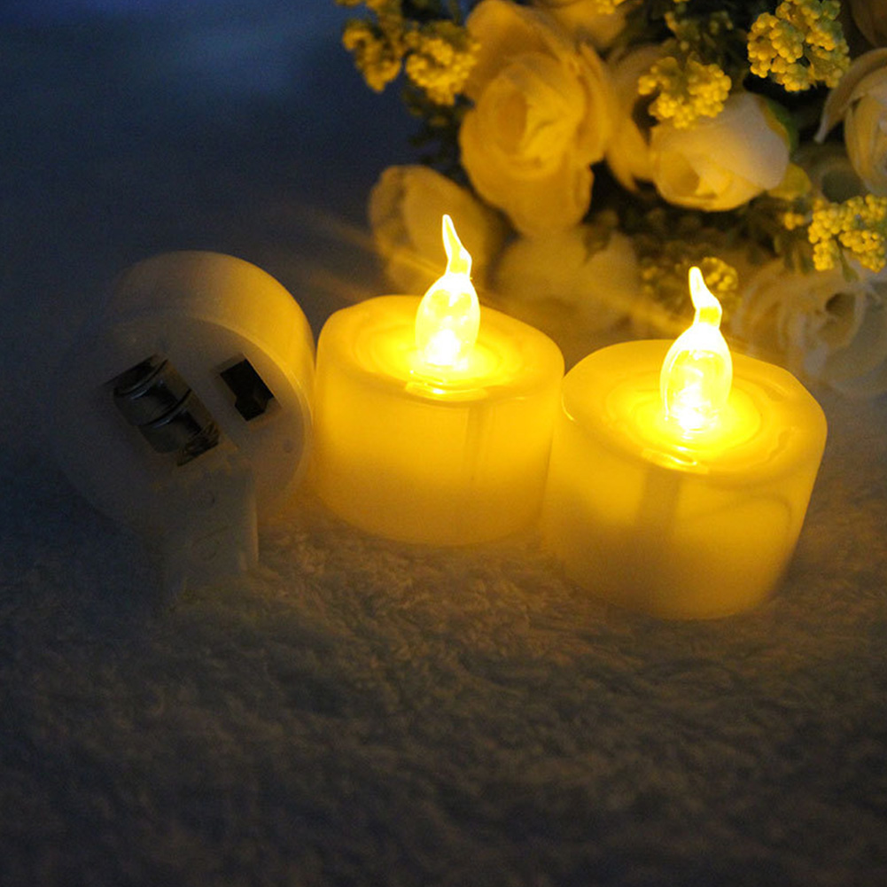 24Pcs Creative LED Candle Multicolor Lamp Simulation Color Flame Tea Light Home Party Decor