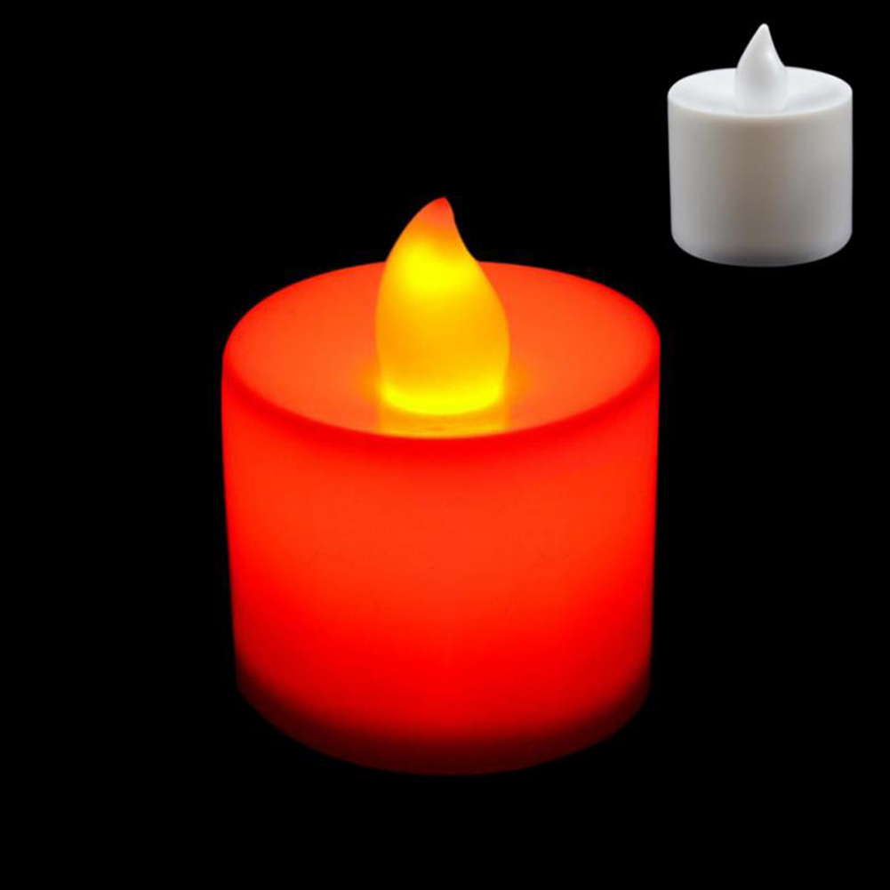 24Pcs Creative LED Candle Multicolor Lamp Simulation Color Flame Tea Light Home Party Decor