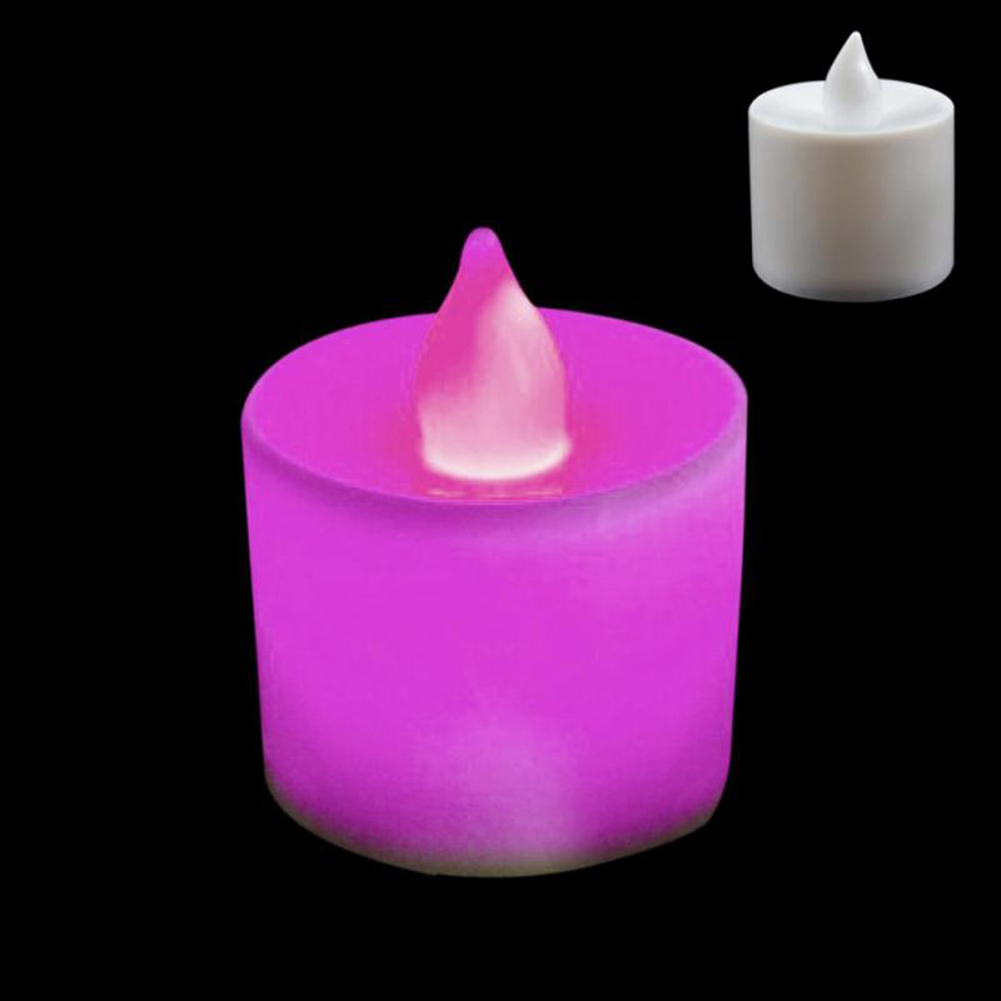 24Pcs Creative LED Candle Multicolor Lamp Simulation Color Flame Tea Light Home Party Decor