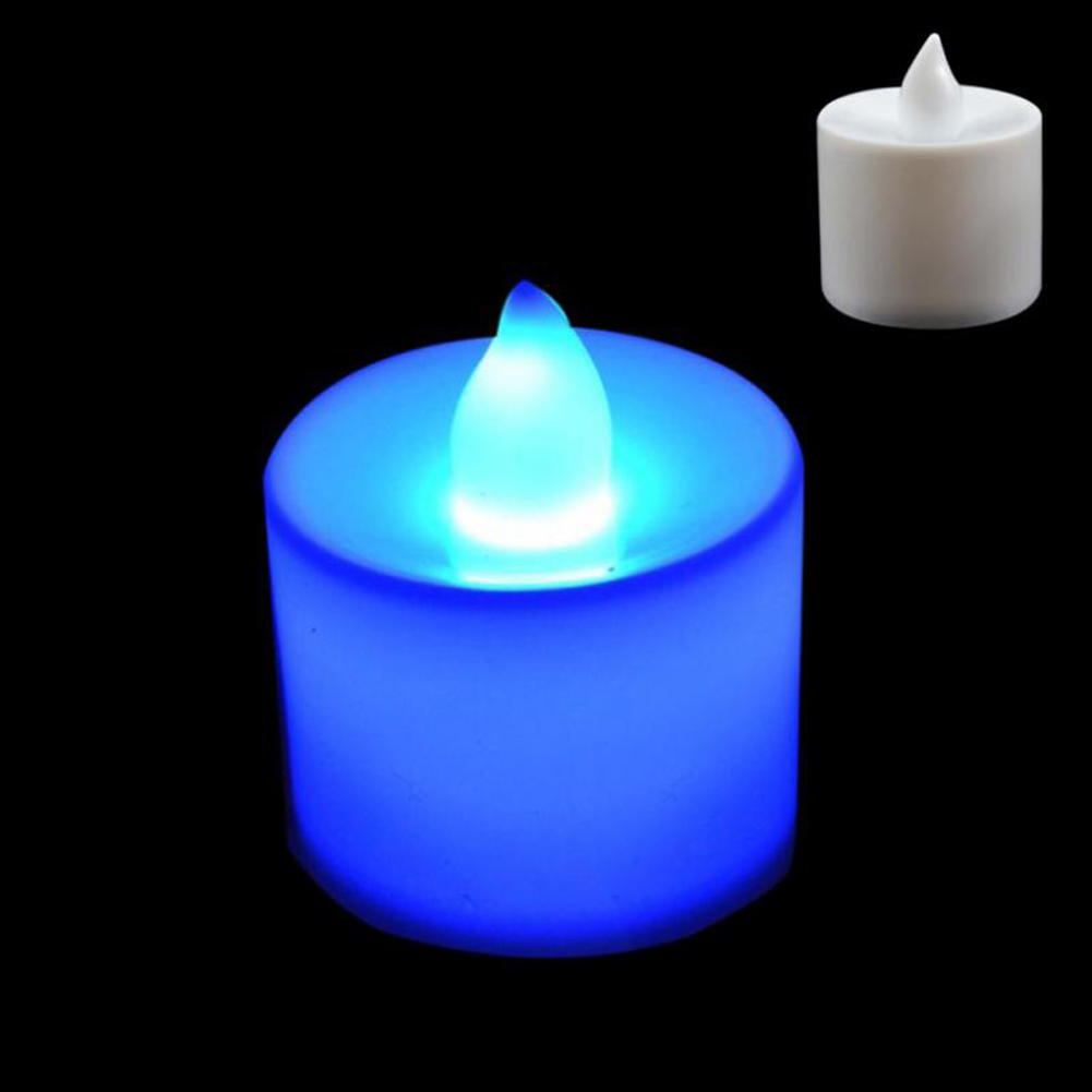 24Pcs Creative LED Candle Multicolor Lamp Simulation Color Flame Tea Light Home Party Decor