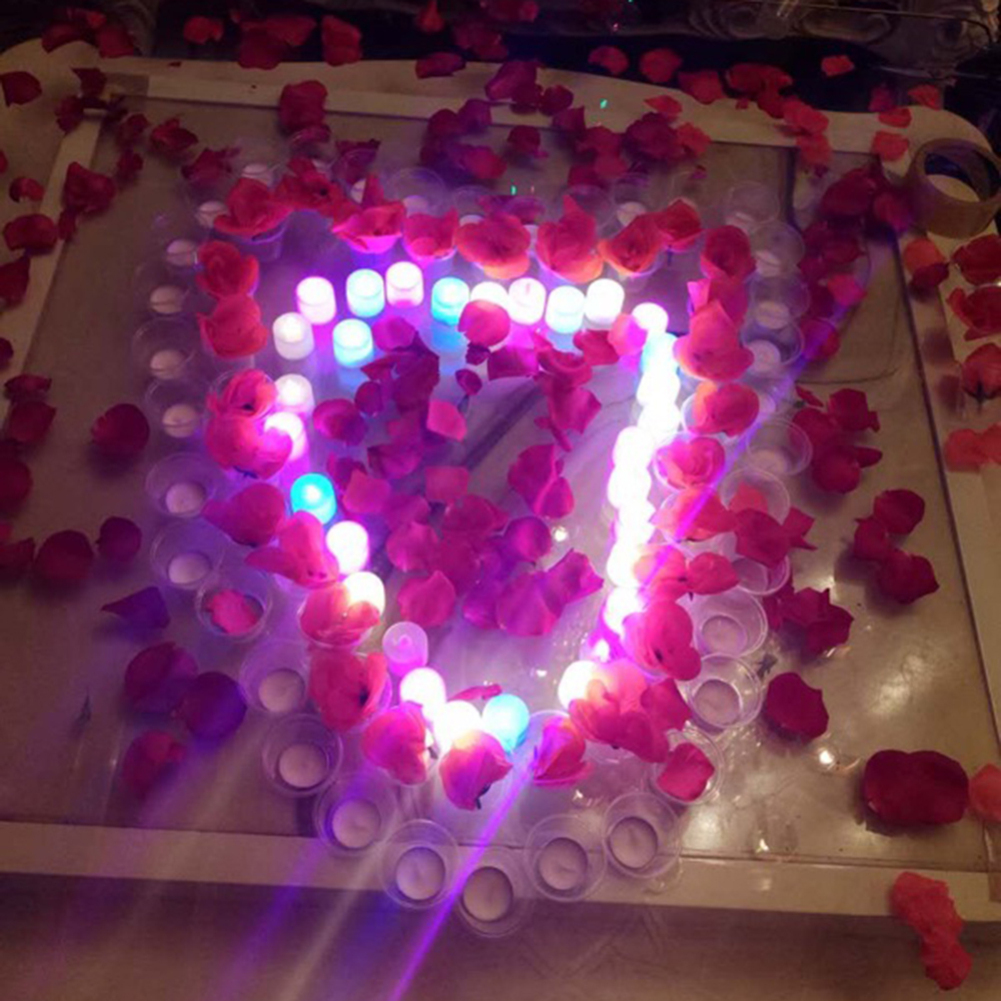 24Pcs Creative LED Candle Multicolor Lamp Simulation Color Flame Tea Light Home Party Decor