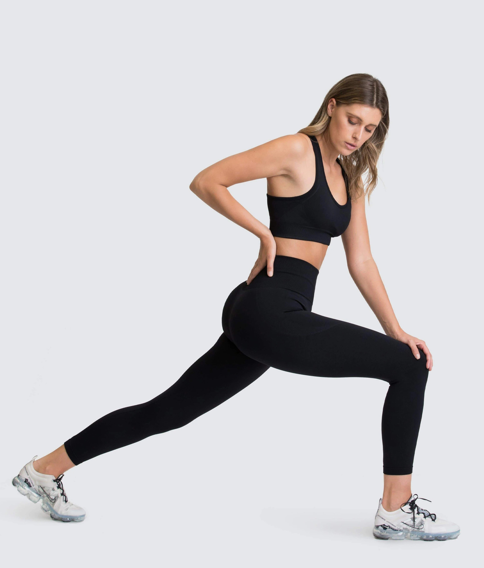Hot sales Women&apos;s Yoga Set Seamless Sportswear 2-Piece Gym Yoga Clothes Sports Bra + Leggings Skinny