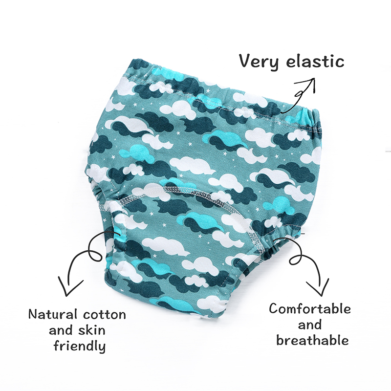3Pcs Baby Cotton Training Pants Panties Baby Diapers Reusable Cloth Diaper Nappies Washable