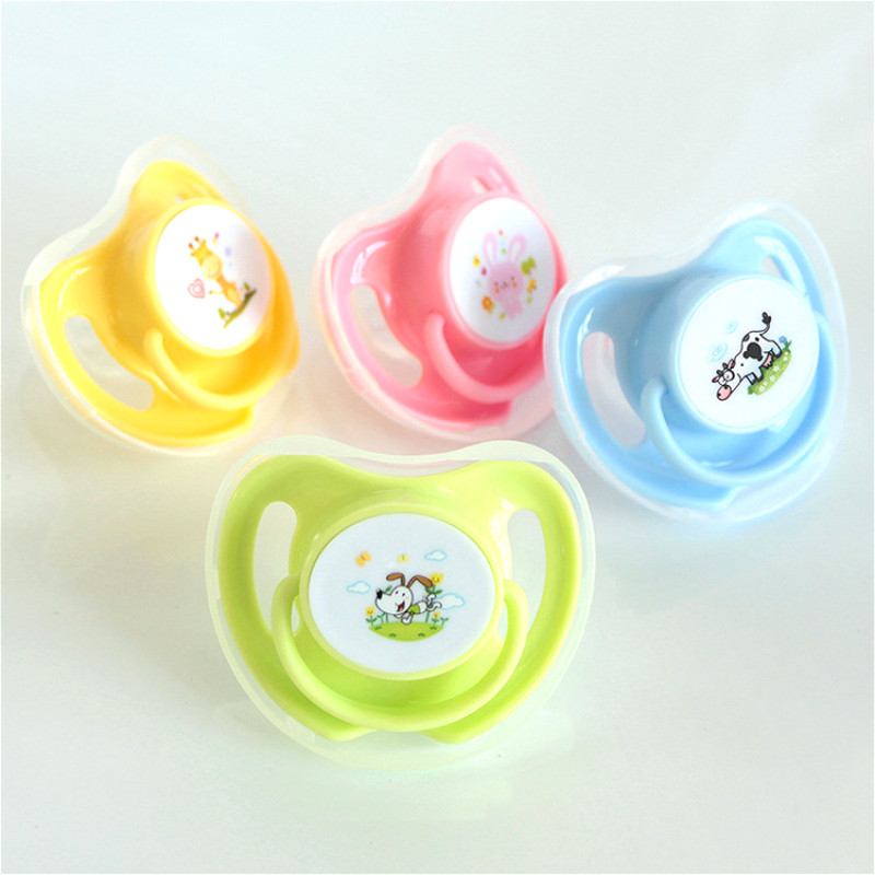 1Pcs Orthodontics Pacifiers Baby Animals Printing Safe Food Grade Silicone Round Nipples Pacifiers Cartoon design of butterfly round head sleeping pacifier with lid Right choice for Kenyan mom