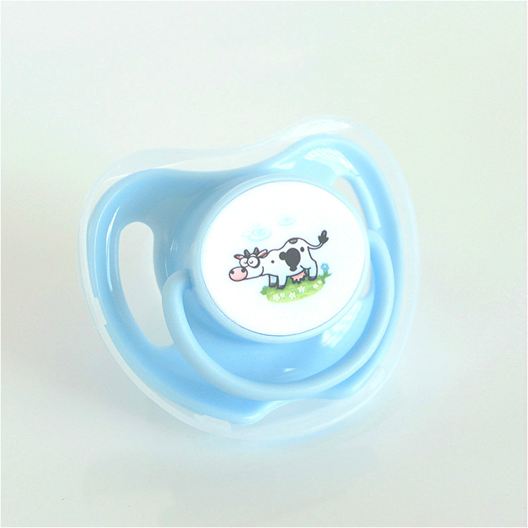 1Pcs Orthodontics Pacifiers Baby Animals Printing Safe Food Grade Silicone Round Nipples Pacifiers Cartoon design of butterfly round head sleeping pacifier with lid Right choice for Kenyan mom