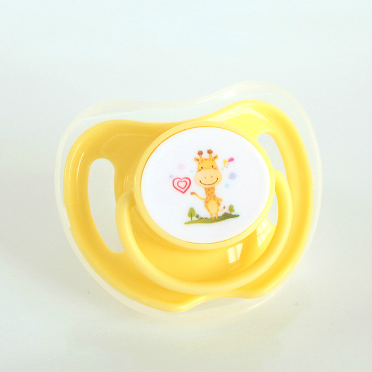 1Pcs Orthodontics Pacifiers Baby Animals Printing Safe Food Grade Silicone Round Nipples Pacifiers Cartoon design of butterfly round head sleeping pacifier with lid Right choice for Kenyan mom