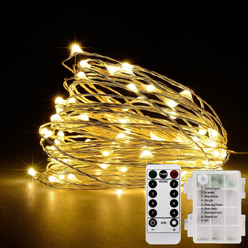 USB/Battery Power Ball LED String Lights Garland Lights Waterproof Outdoor Lamp Wedding Garden Fairy Lights Christmas Decor Fairy Lights 100LED String Lights Remote Control Timer Twinkle String Li