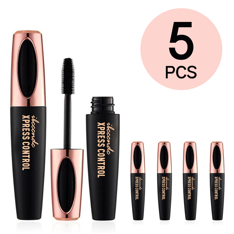 5pcs Mascara New Long Curling Makeup Eyelash Black Waterproof Fiber Mascara Eye Lashes Moisturizer