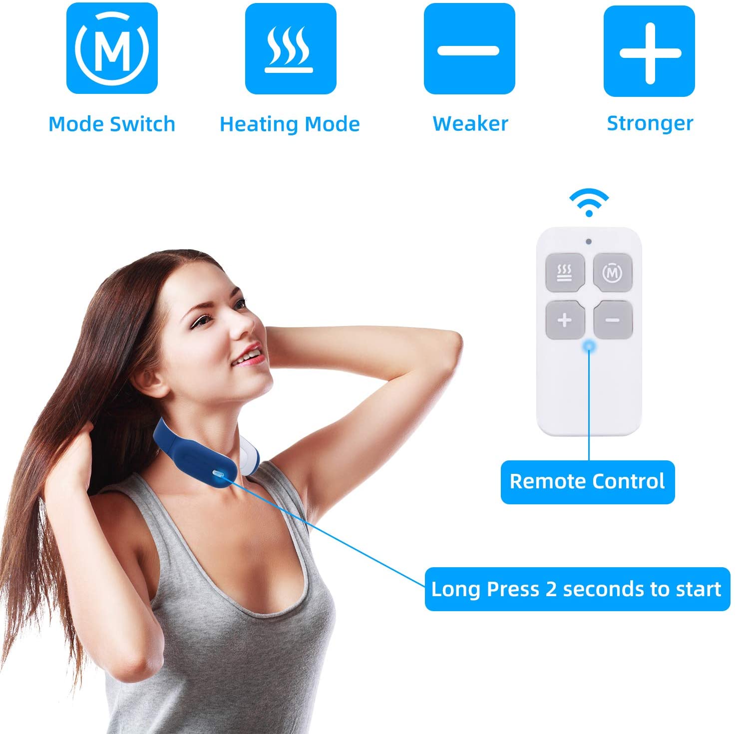 Electric Neck Massage Pain Relief Tool Health Care Relaxation Cervical Vertebra Physiotherapy Cervical spine physiotherapy massage heating shoulder and neck massager holiday gift