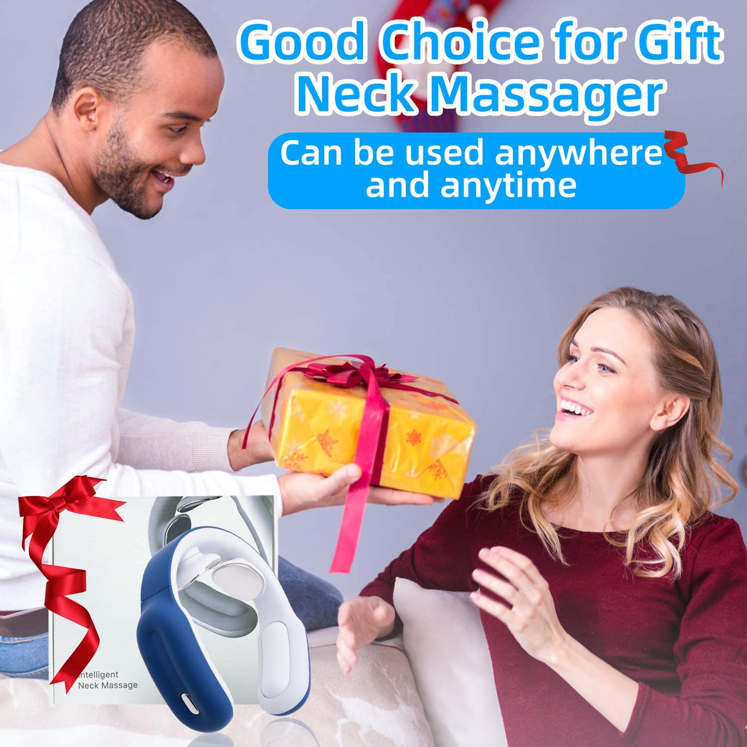 Electric Neck Massage Pain Relief Tool Health Care Relaxation Cervical Vertebra Physiotherapy Cervical spine physiotherapy massage heating shoulder and neck massager holiday gift