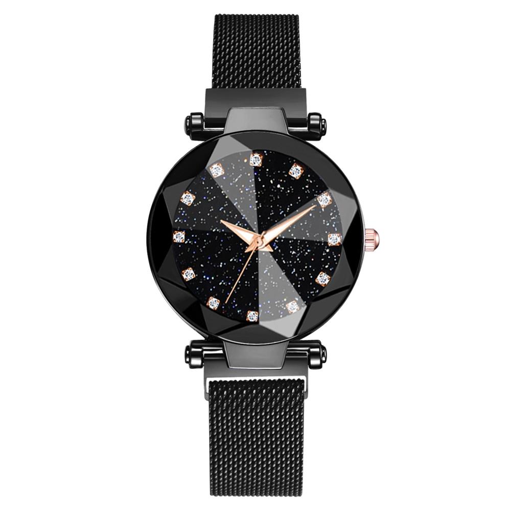 Ladies Magnetic Starry Sky Clock Luxury Women Watches Fashion Diamond Female Quartz Wristwatches