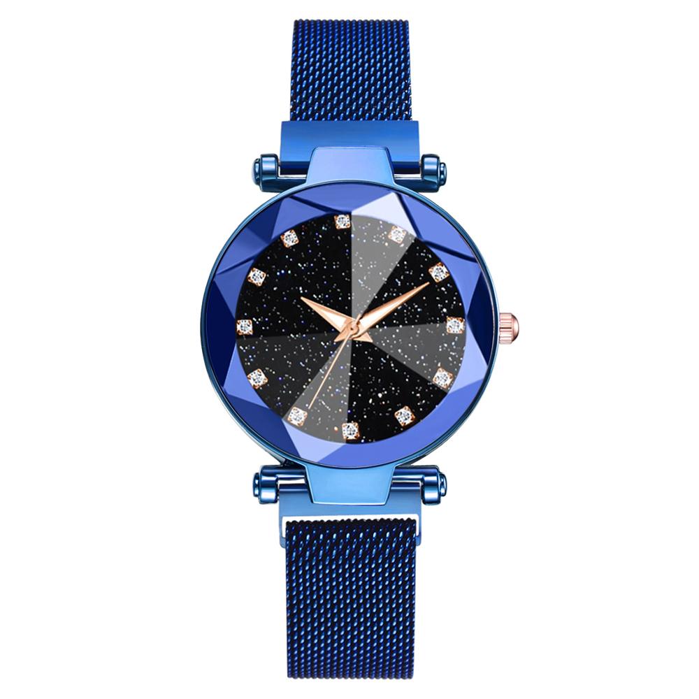 Ladies Magnetic Starry Sky Clock Luxury Women Watches Fashion Diamond Female Quartz Wristwatches