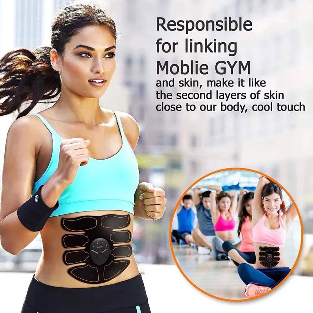 Electric Muscle Stimulator Wireless Trainer Abdominal ABS Stimulator Fitness Body Slimming Massager
