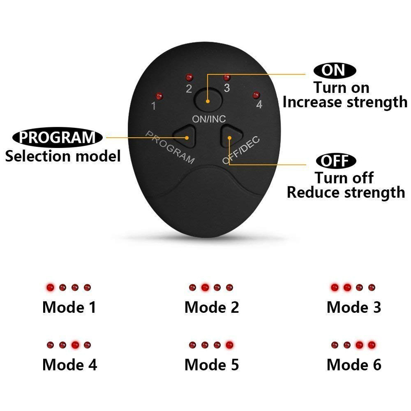 Electric Muscle Stimulator Wireless Trainer Abdominal ABS Stimulator Fitness Body Slimming Massager