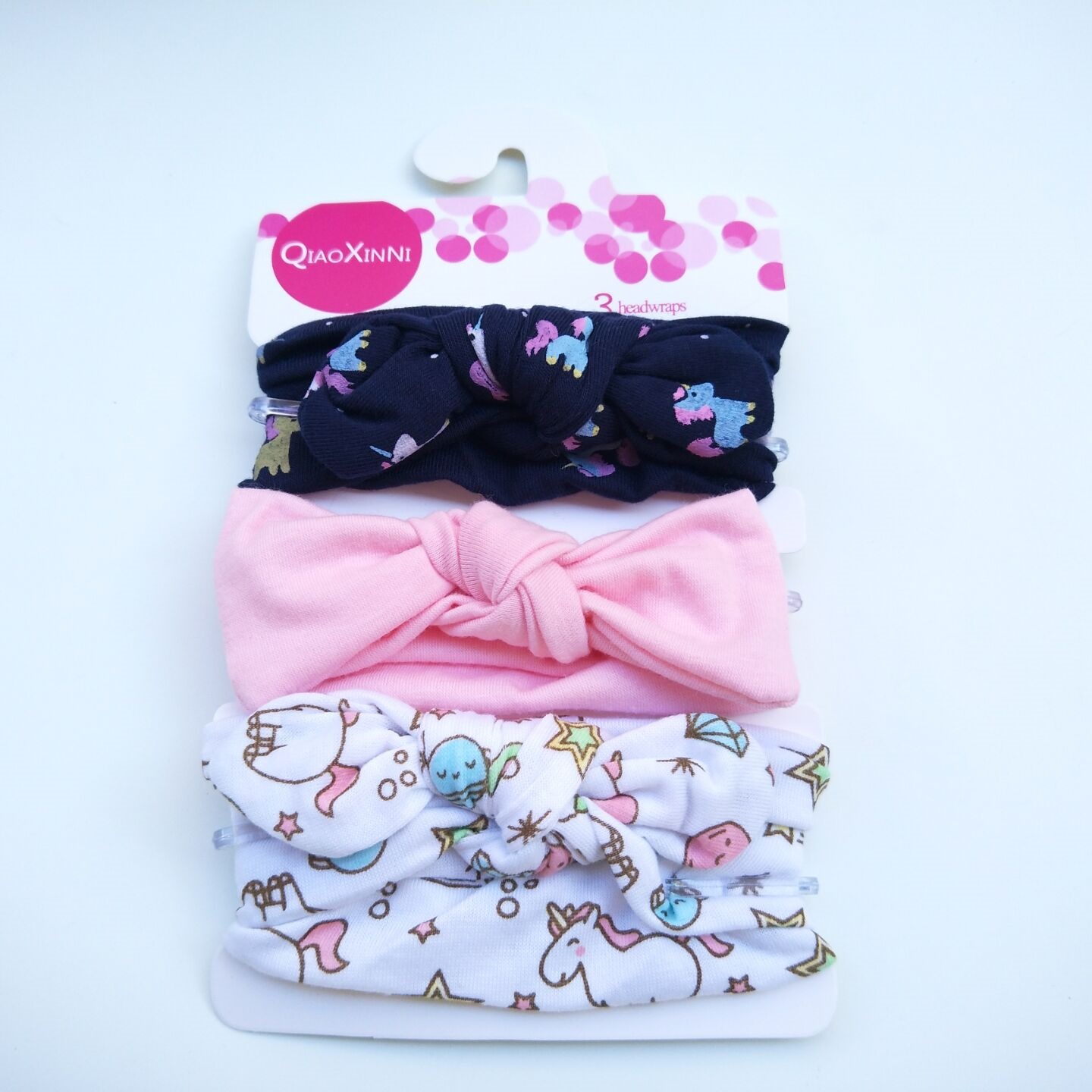 3pcs/set Baby Headband Girls Hair Accessories Cotton Rabbit Ear Turban Bow Elastic Hairband Princess