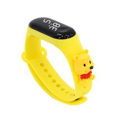Fashion Bracelet Watch for Kids Girls Boys Sport Electronic Wristwatch LED Waterproof Digital Clock Yellow one size
